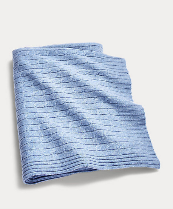 Cashmere Cable Throw Blanket