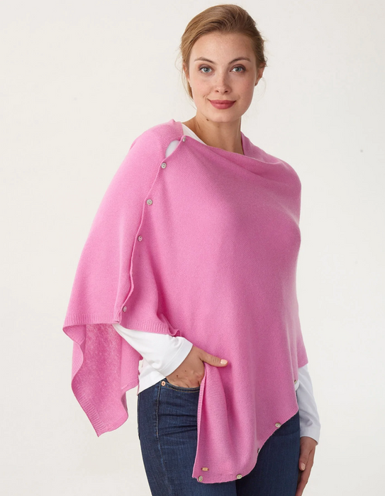 Cashmere Button Poncho