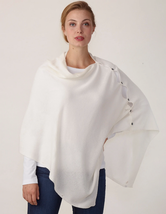 Cashmere Button Poncho