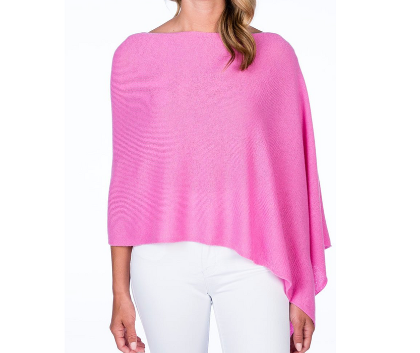 Asymmetric Cashmere Poncho