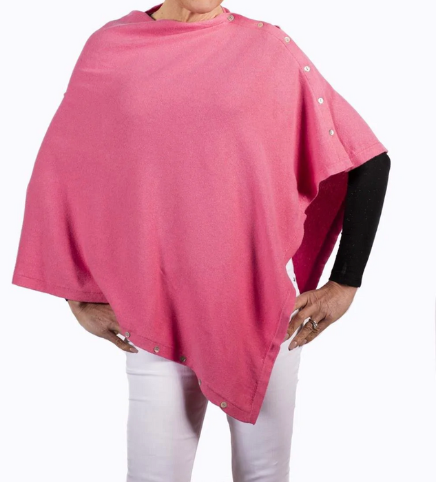 Cashmere Button Poncho