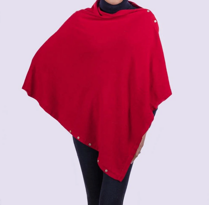 Cashmere Button Poncho