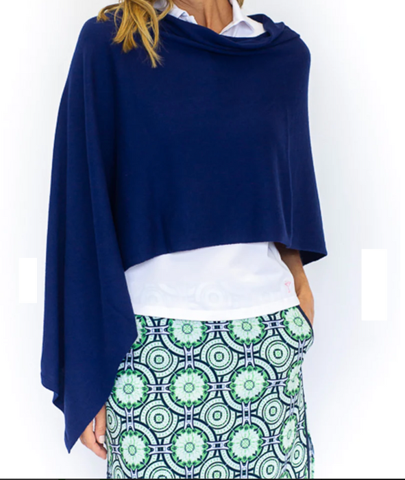 Asymmetric Cashmere Poncho