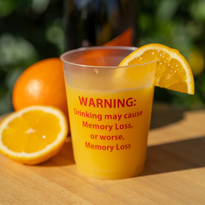 Warning: Drinking May Cause Memory Loss Cups