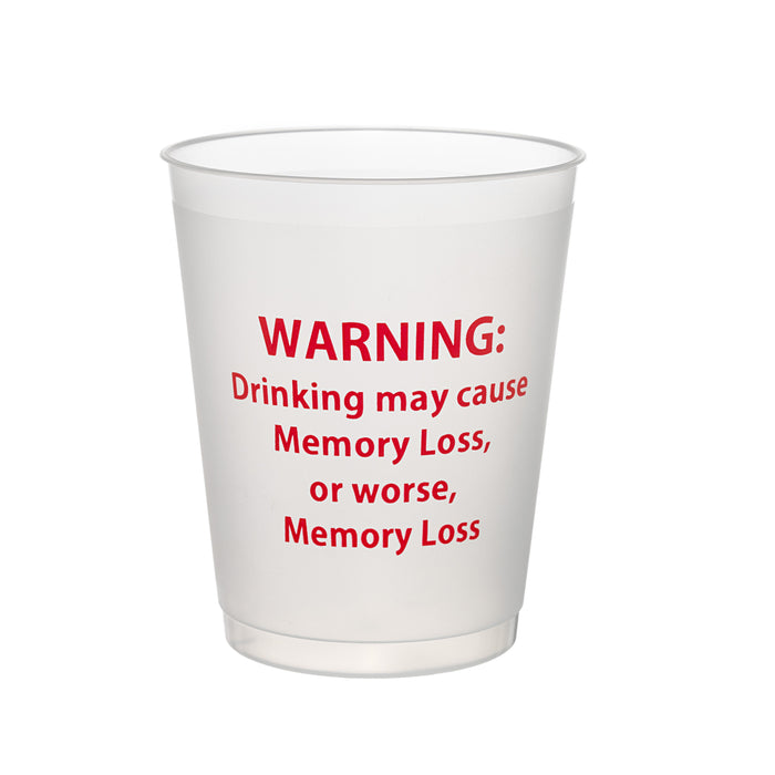 Warning: Drinking May Cause Memory Loss Cups